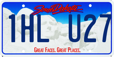 SD license plate 1HLU27