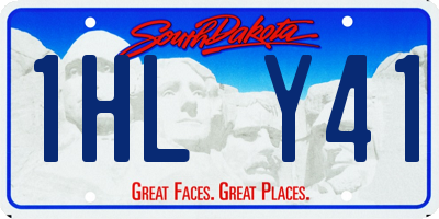 SD license plate 1HLY41