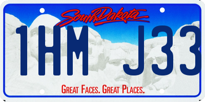 SD license plate 1HMJ33