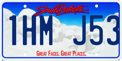 SD license plate 1HMJ53