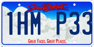 SD license plate 1HMP33