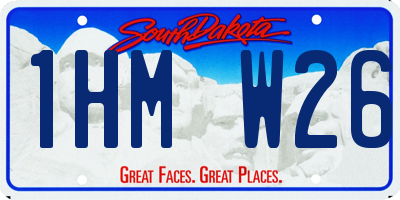SD license plate 1HMW26