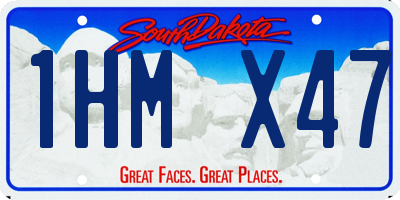 SD license plate 1HMX47