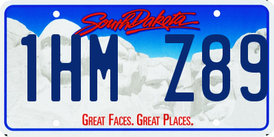 SD license plate 1HMZ89