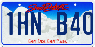 SD license plate 1HNB40