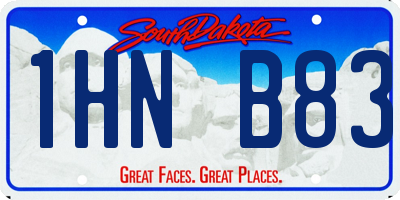 SD license plate 1HNB83