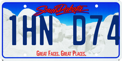SD license plate 1HND74