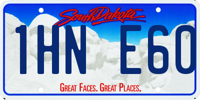 SD license plate 1HNE60