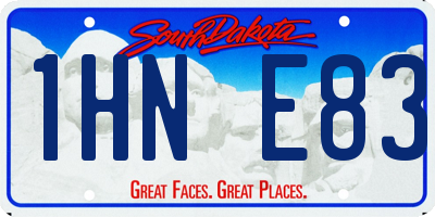 SD license plate 1HNE83