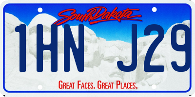 SD license plate 1HNJ29