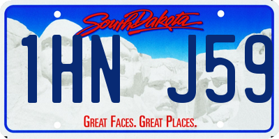 SD license plate 1HNJ59