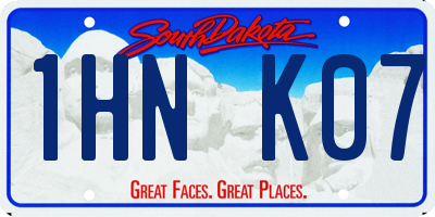 SD license plate 1HNK07
