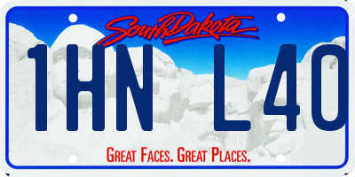 SD license plate 1HNL40