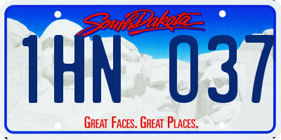 SD license plate 1HNO37