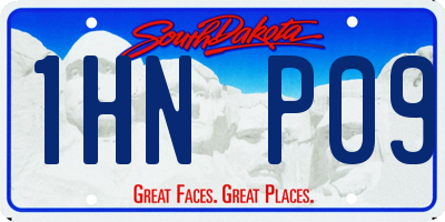 SD license plate 1HNP09