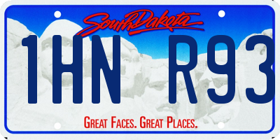 SD license plate 1HNR93