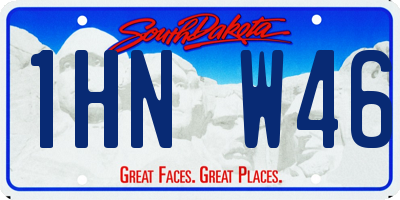 SD license plate 1HNW46