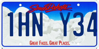 SD license plate 1HNY34