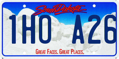 SD license plate 1HOA26