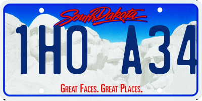 SD license plate 1HOA34