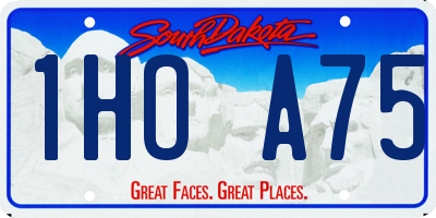 SD license plate 1HOA75