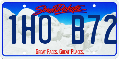 SD license plate 1HOB72