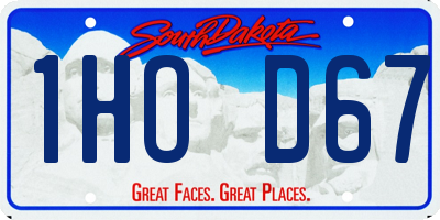SD license plate 1HOD67