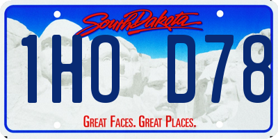 SD license plate 1HOD78