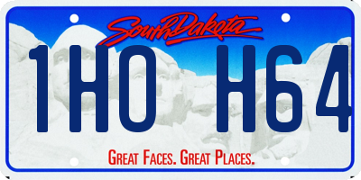 SD license plate 1HOH64