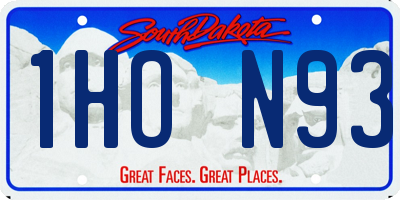 SD license plate 1HON93