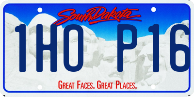 SD license plate 1HOP16