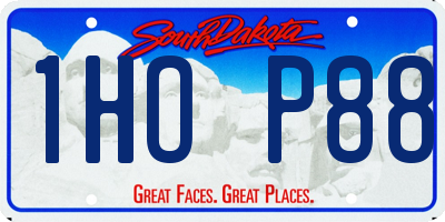 SD license plate 1HOP88