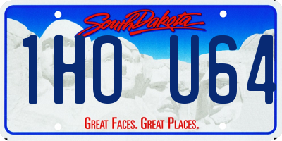 SD license plate 1HOU64