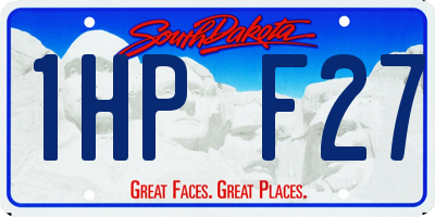 SD license plate 1HPF27