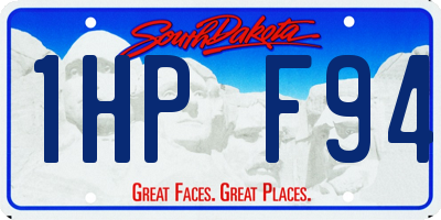 SD license plate 1HPF94