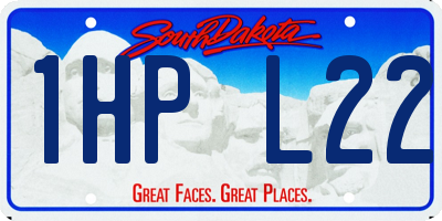 SD license plate 1HPL22