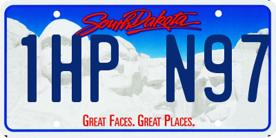 SD license plate 1HPN97