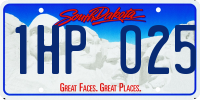 SD license plate 1HPO25