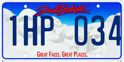 SD license plate 1HPO34
