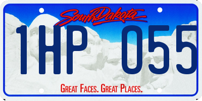 SD license plate 1HPO55