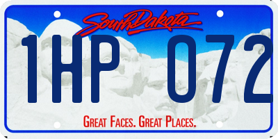 SD license plate 1HPO72
