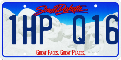 SD license plate 1HPQ16