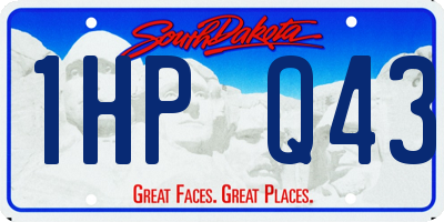 SD license plate 1HPQ43