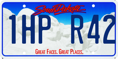 SD license plate 1HPR42