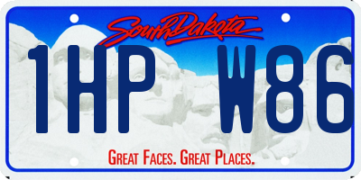 SD license plate 1HPW86