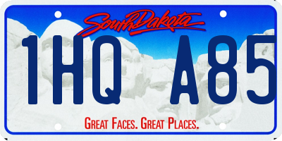 SD license plate 1HQA85
