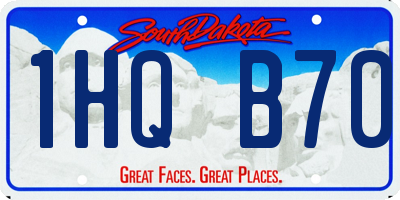 SD license plate 1HQB70