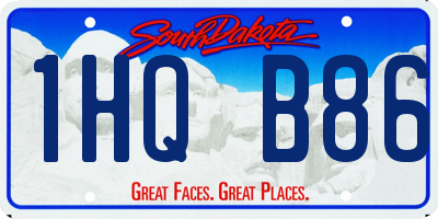 SD license plate 1HQB86