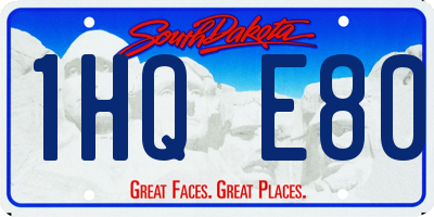 SD license plate 1HQE80