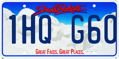 SD license plate 1HQG60